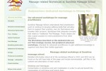 Beispiel Website der Sunshine Massage Schule